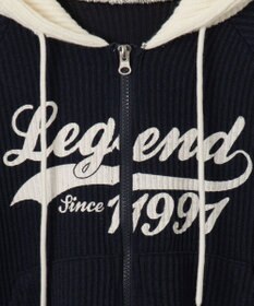 WEGO バイカラーニットジップパーカー