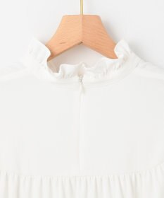 組曲 【KUMIKYOKU NAVY】ジョーゼットシフォン スタンドフリルブラウス