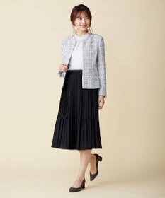 J.PRESS LADIES ファンシーツイード ノーカラー ジャケット