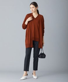 ICB 【新色追加・洗える】 ウールマットウース テーパードパンツ