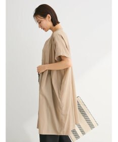 Green Parks インド綿　パイピングバンドカラーシャツチュニック