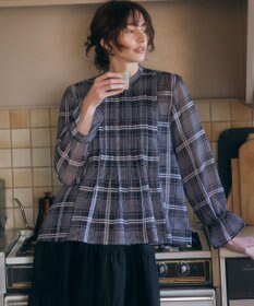 組曲 エアリーボイルシアー ブラウス モノトーン系3