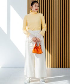 組曲 【洗える】フライスタートルネック カットソー