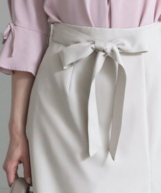 Tiaclasse L 【洗える】快適な履き心地のダブルクロスセミタイトスカート