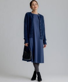 組曲 【前後着用可】2WAYナイロンファー ニット