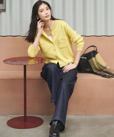 23区 L 【滝沢眞規子さん着用】コットンカシミヤ ポケット カーディガン