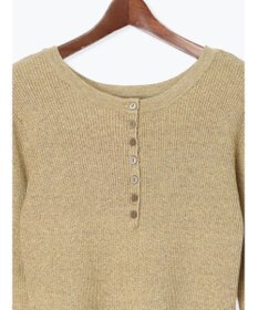 Te chichi ヘンリーネックマーブルニット