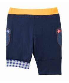 MIKI HOUSE HOT BISCUITS 【80-120cm】折り返しチェック 6分丈パンツ