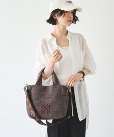 russet ナイロンラフィア2WAYトートバッグ(CE-1711)