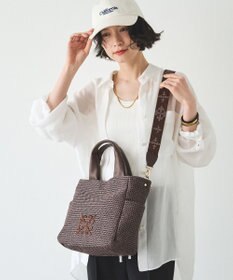 russet ナイロンラフィア2WAYトートバッグ(CE-1711)