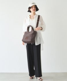 russet ナイロンラフィア2WAYトートバッグ(CE-1711)