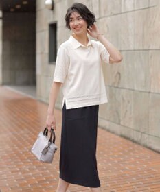 J.PRESS LADIES L 【WEB限定カラーあり・洗える・接触冷感・吸水速乾】Lightジョーゼット ナロー スカート
