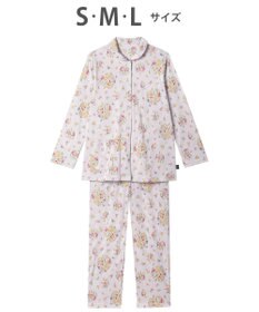 WACOAL パジャマ 長袖 長ズボン 綿100%(本体) スムース素材 ミントン レディース NDX561 /ワコール