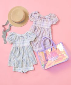 ANY KIDS チェック柄 セパレート 水着