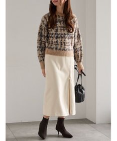 Te chichi スエードサイドZIPスカート