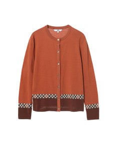 DAKS ジャカードクルーネックカーディガン