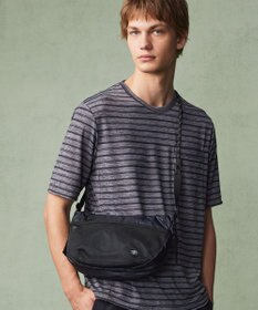 JOSEPH ABBOUD MOUNTAIN 【軽量/撥水】コーデュラナイロンリップ サコッシュ ネイビー系