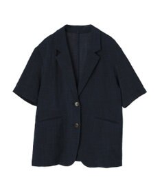 earth music&ecology リネンライク５分袖ジャケット