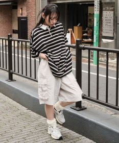 WEGO 【撥水/速乾/ウエストゴム/ユニセックス着用ITEM/MLサイズ展開】ナイロンイージーバギーカーゴショーツ