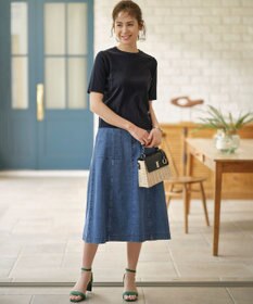 組曲 L 【WEB限定】セーターマシーン 半袖ニットTシャツ