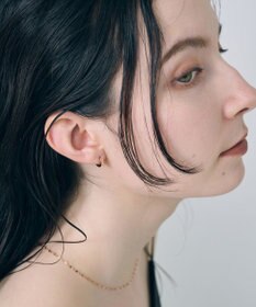 Phoebe 【金属アレルギー対応】ワンタッチメタルフープミニピアス(片耳)/サージカルステンレス ローズゴールド