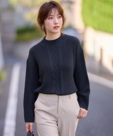 ANY SIS 【洗える】スフレアランパターン ニット