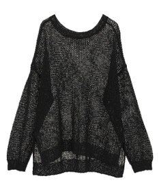 YECCA VECCA スラブメッシュルーズニット