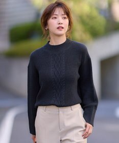 ANY SIS 【洗える】スフレアランパターン ニット