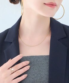 Phoebe 【金属アレルギー対応】リンキービーンデザインチェーンネックレス　ゴールド　ニッケルフリー