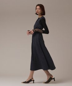 GRACE CONTINENTAL ストライプジャージワンピース