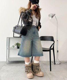 WEGO ボリュームファーレースアップFムートンブーツ