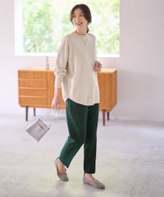 ANY 【洗濯機可/ストレッチ/ウエストゴム/裏起毛】マルチファンクションストレッチテーパードパンツ