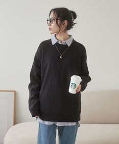 WEGO 【ユニセックス着用ITEM/MLサイズ展開】ミラノリブクルーネックプルオーバー