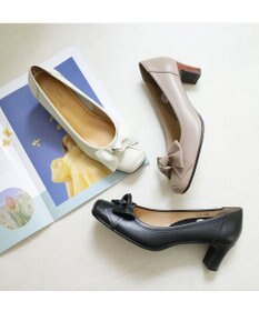 Pointer 日本製 本革リボンパンプス