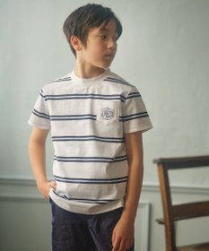 J.PRESS KIDS 【140-170cm】ハウス刺繍ボーダー Ｔシャツ