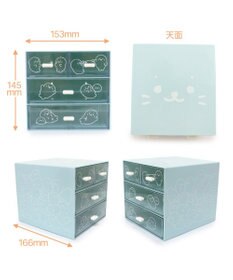 Mother garden しろたん 卓上収納 ボックス 3段 引き出し 15.3×14.5cm