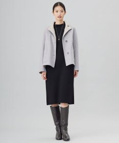 J.PRESS LADIES L 【洗える】CLOTH COMBI KNIT ワンピース