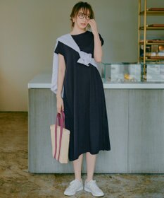 ANY SIS S 【接触冷感・UVケア】冷感サイドプリーツ ワンピース