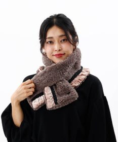 AURORA 【 ANNA SUI（アナ スイ）】エコファー差込みマフラー(WASH)