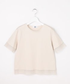 J.PRESS LADIES 【一枚で着映え】コットンスムース レース カットソー