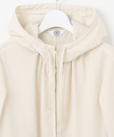 J.PRESS LADIES L 【洗える】80/1スパンタイプライター フーデッド アウター