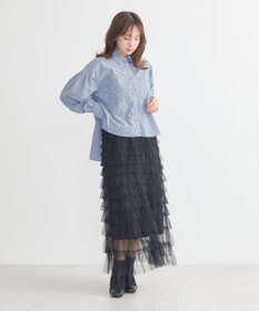 earth music&ecology オーバーフレアシャツ