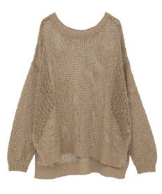 YECCA VECCA スラブメッシュルーズニット