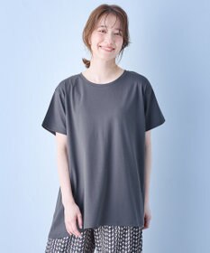 ANY L 【汗ジミ防止加工】シルケットスムースバックギャザーチュニック