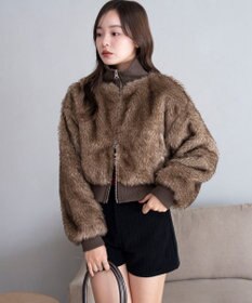 WEGO 【25年秋冬新作】フェイクファーショートブルゾン