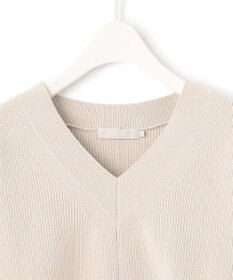 ICB 【洗える】コットンシェニール Vネックニット