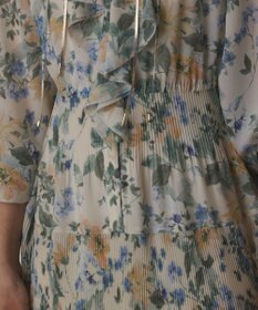 GRACE CONTINENTAL フラワープリントカフタンドレス