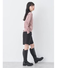 earth music&ecology バックボタンクルーネックニットプルオーバー