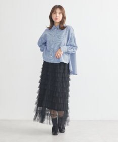 earth music&ecology オーバーフレアシャツ