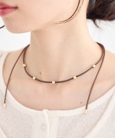 earth music&ecology メタルポイントコードネックレス